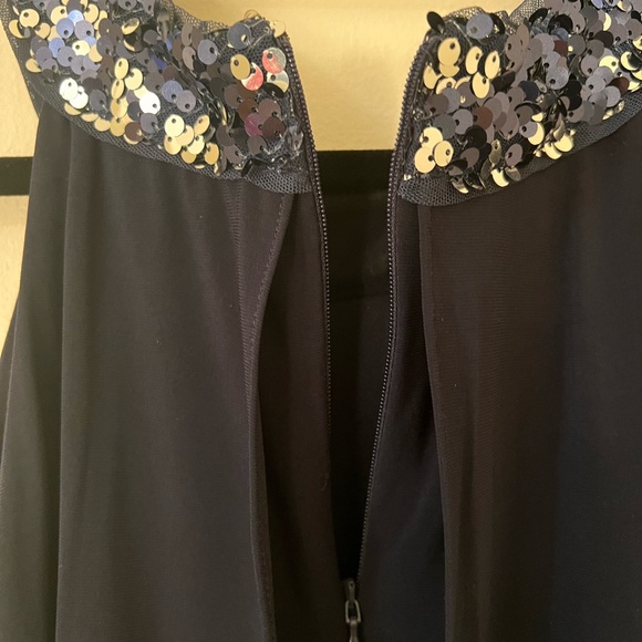 Onyx Nite size 14 Navy Halter Neck Maxi Evening Dress - Picture 7 of 8